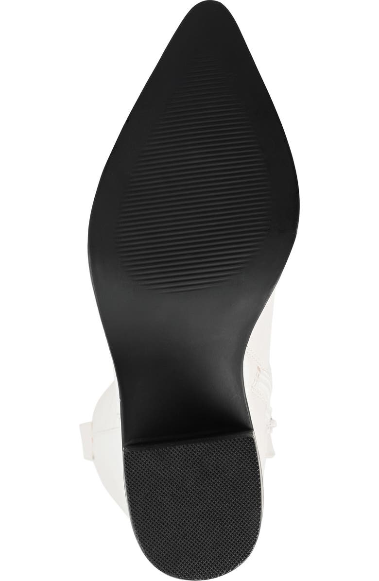 Journee Collection Therese Croc Embossed Knee High Boot - Extra Wide Calf, Alternate, color, Bone