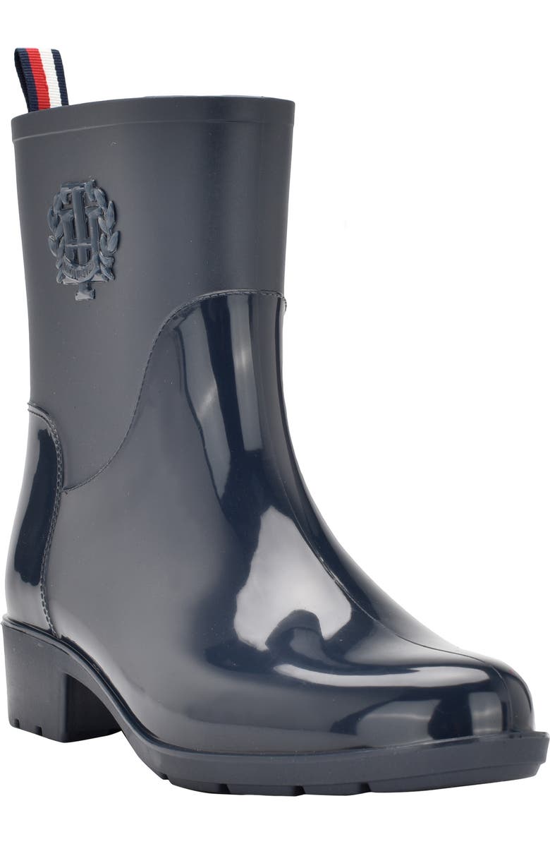 Tommy Hilfiger Crest Rain Boot, Main, color, Dark Blue