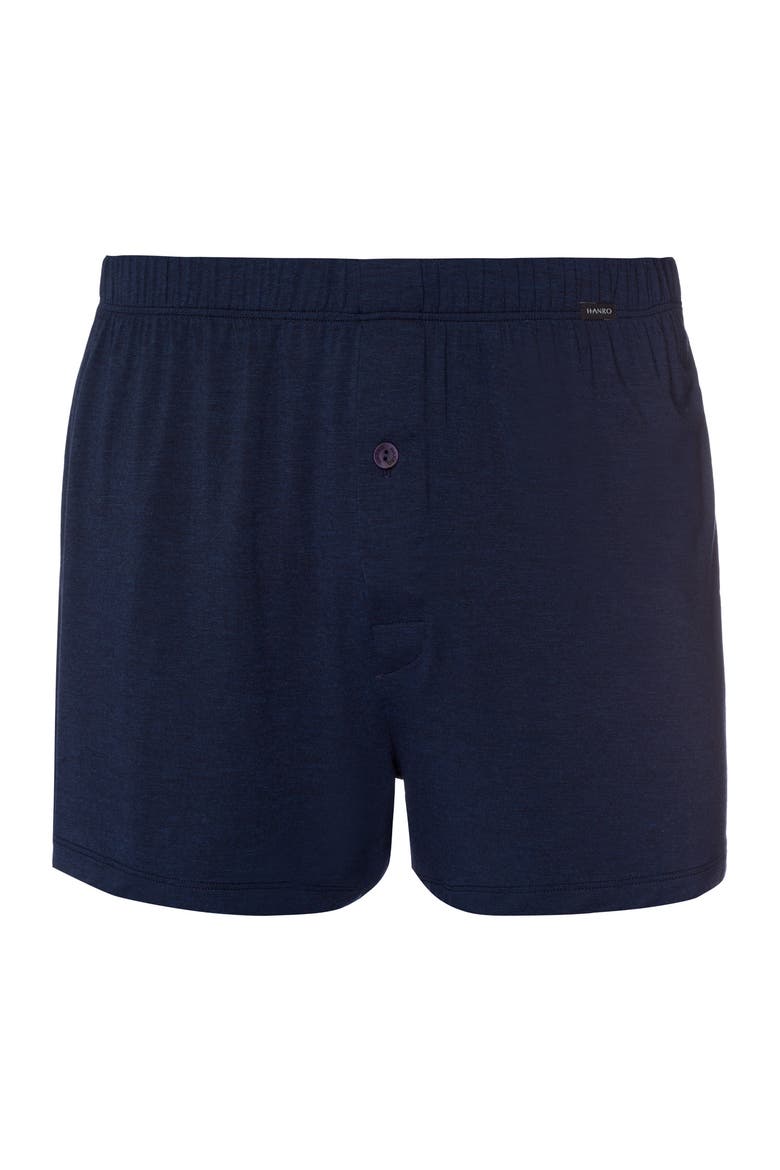 Casuals Single Jersey Boxers With Button Fly, Main, color, Deep Navy