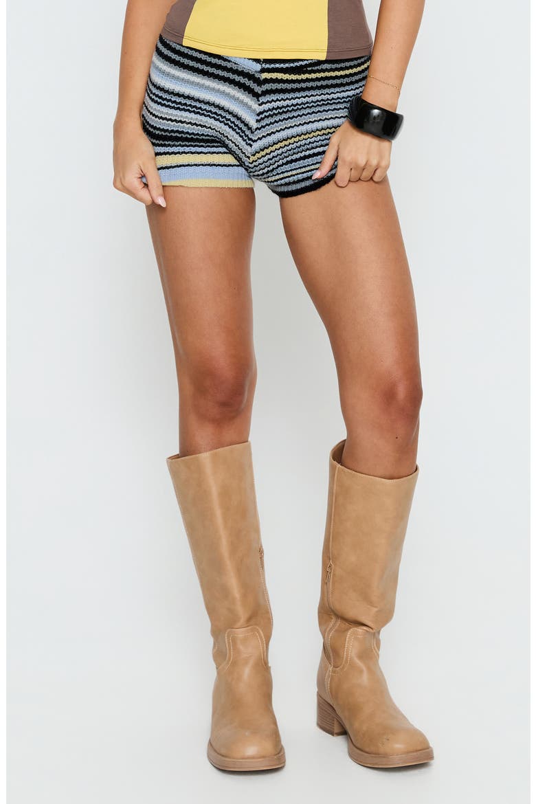 Alarik Striped Knit Shorts, Main, color, BLUE MULTI