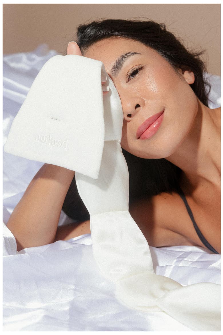 Silk & Velvet Weighted Sleep Mask, Alternate, color, PEARL