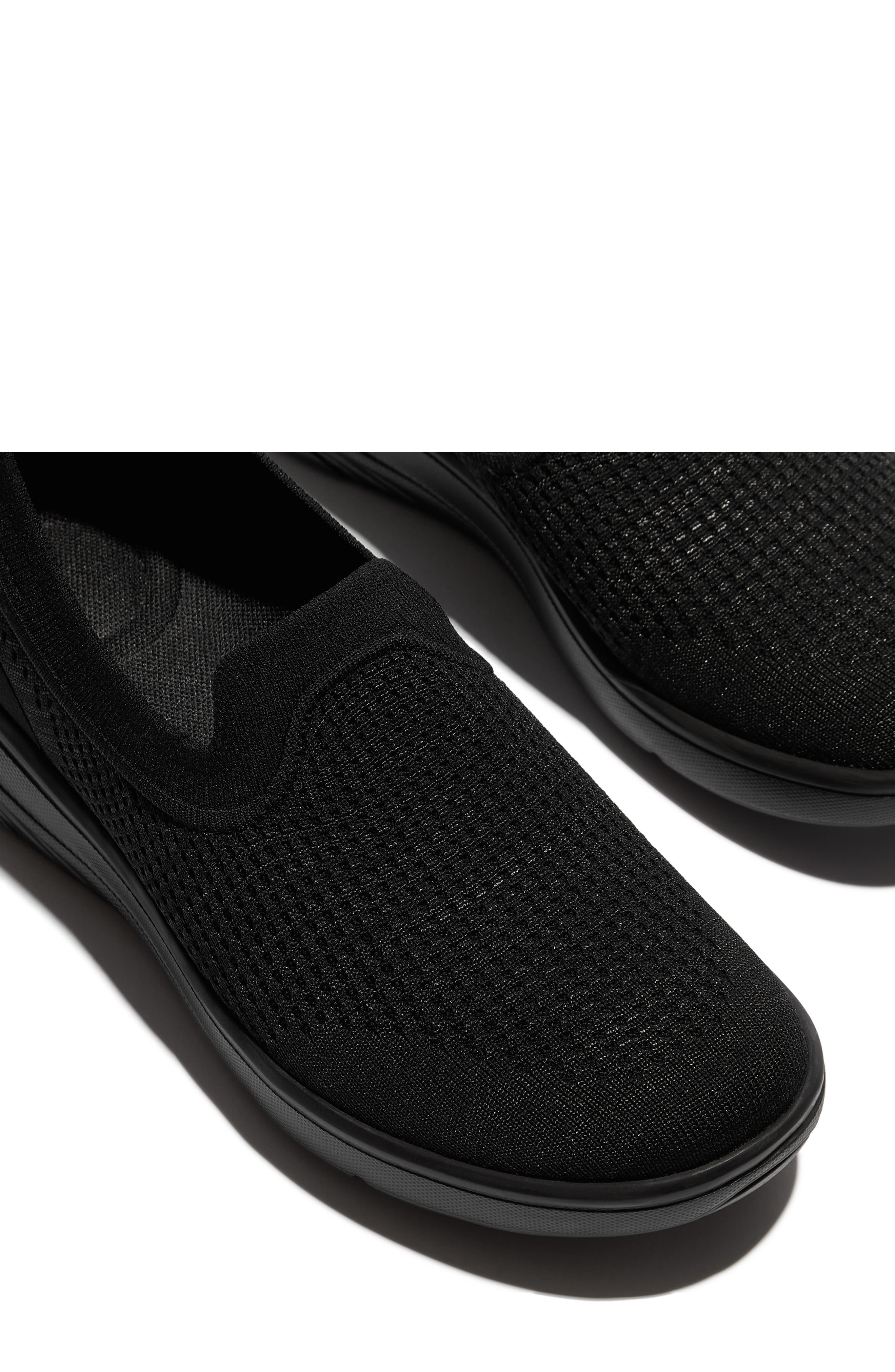 SUPER-Q Knit Slip-On Sneaker, Alternate, color, ALL BLACK