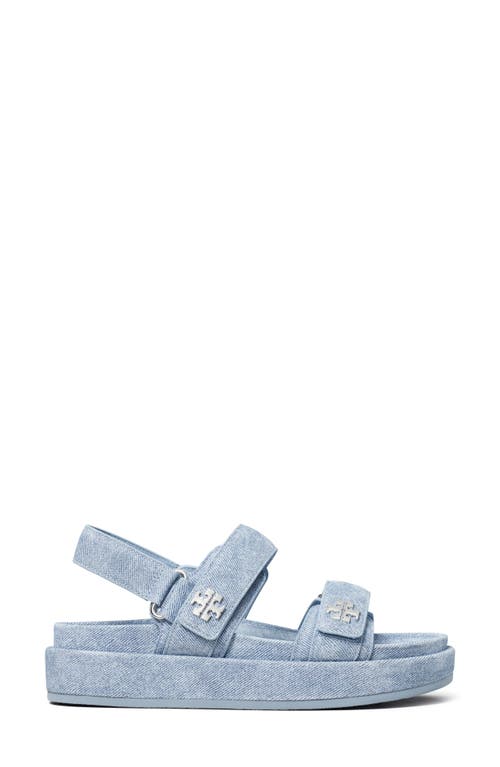 Shop Tory Burch Kira Platform Sport Sandal In Blue Cloud