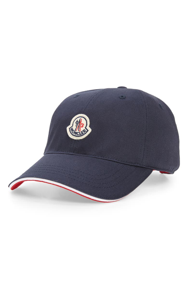 Moncler Berretto Logo Adjustable Baseball Cap, Main, color, 