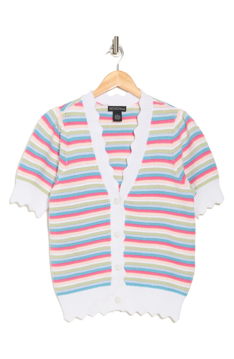 Design History Stripe Cardigan, Alternate, color, Pink Fling Combo