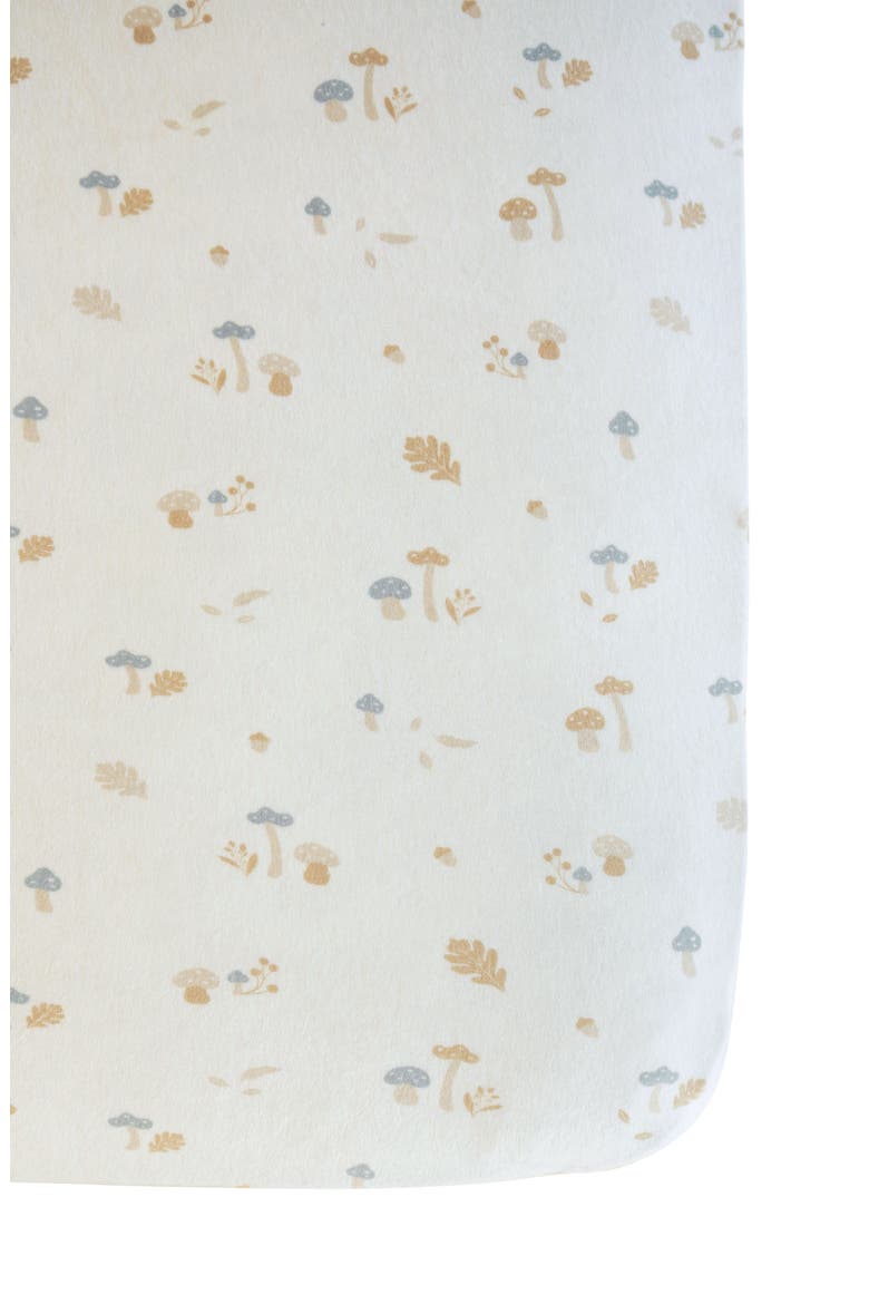 Minky Fitted Crib Sheet, Alternate, color, MUSHROOM