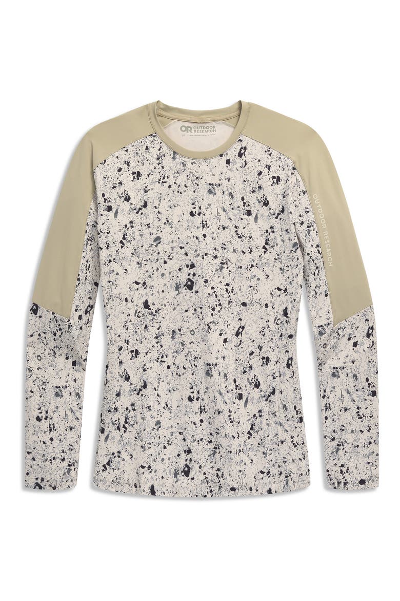 Freewheel MTB Long Sleeve Jersey Top, Alternate, color, PRO KHAKI/OYSTER CREEKSIDE