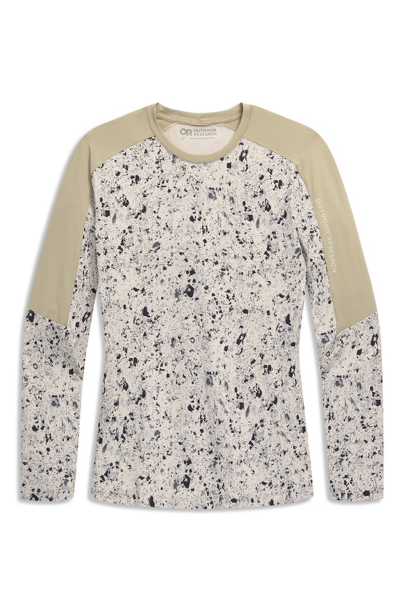 Outdoor Research Freewheel MTB Long Sleeve Jersey Top, Alternate, color, Pro Khaki/Oyster Creekside