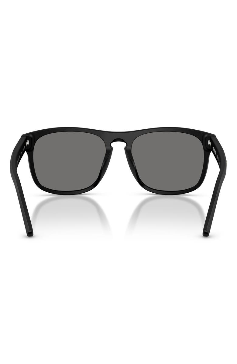 Scuderia Ferrari 57mm Polarized Square Sunglasses, Alternate, color, Black Matte / Polar Dark Grey