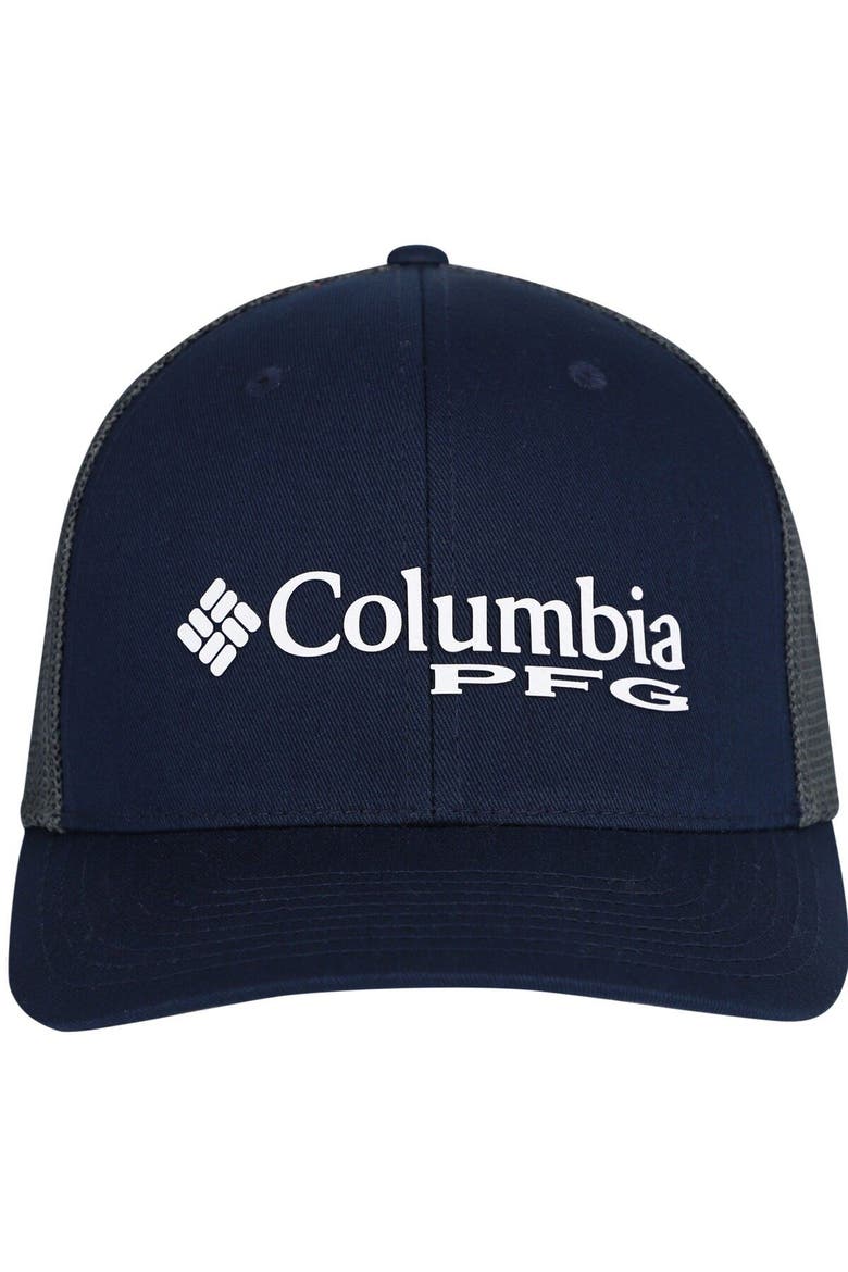 Men's Columbia Navy Dallas Cowboys PFG Mesh Snapback Hat, Alternate, color, Navy