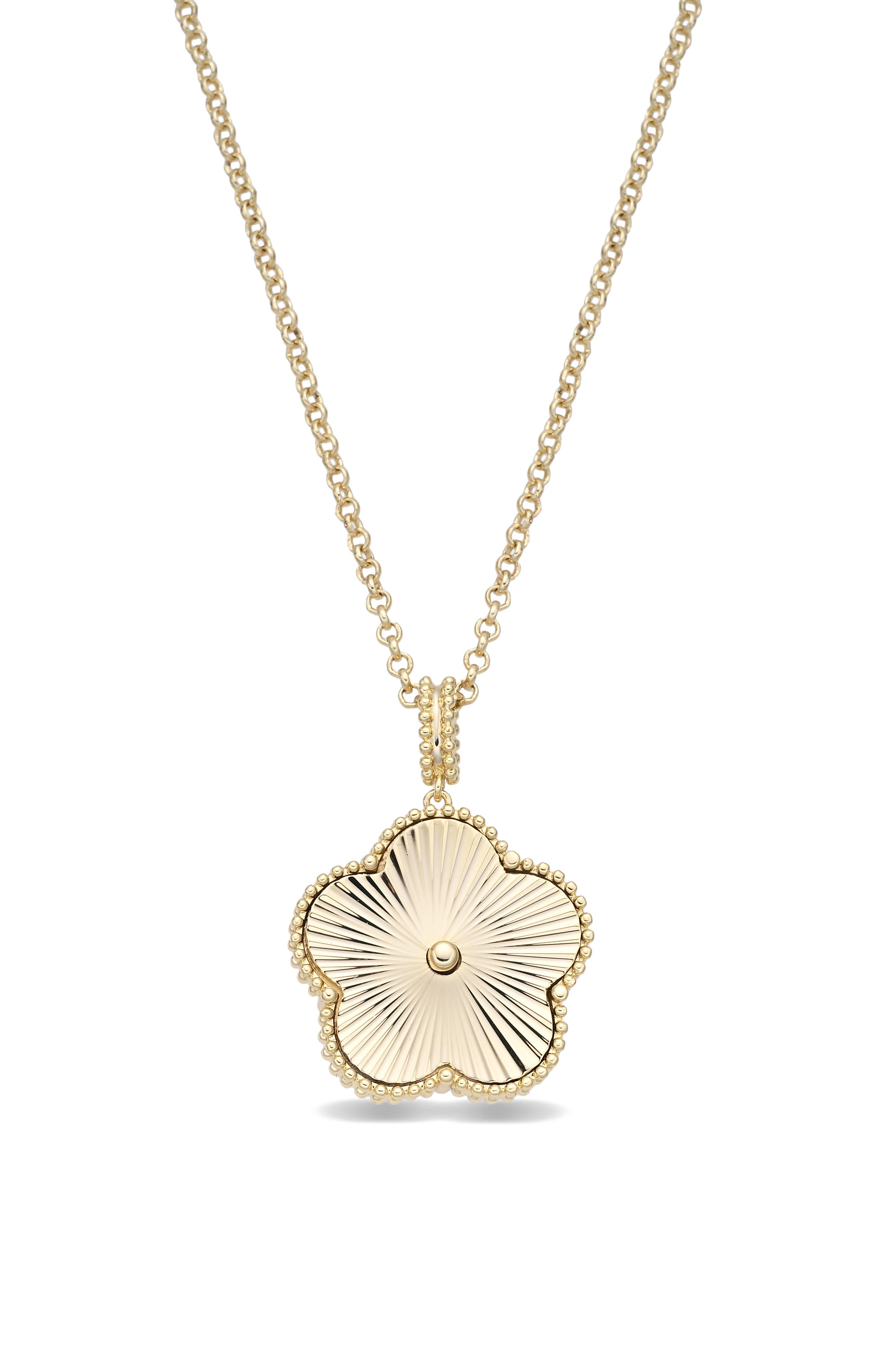 EYE CANDY LOS ANGELES Isabelle Flower Pendant Necklace