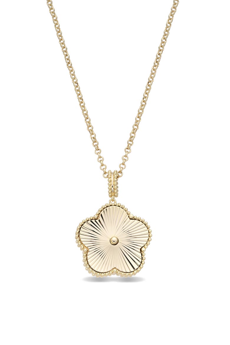 Isabelle Flower Pendant Necklace, Main, color, GOLD