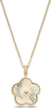 EYE CANDY LOS ANGELES Isabelle Flower Pendant Necklace