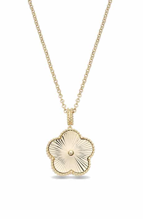 EYE CANDY LOS ANGELES Isabelle Flower Pendant Necklace