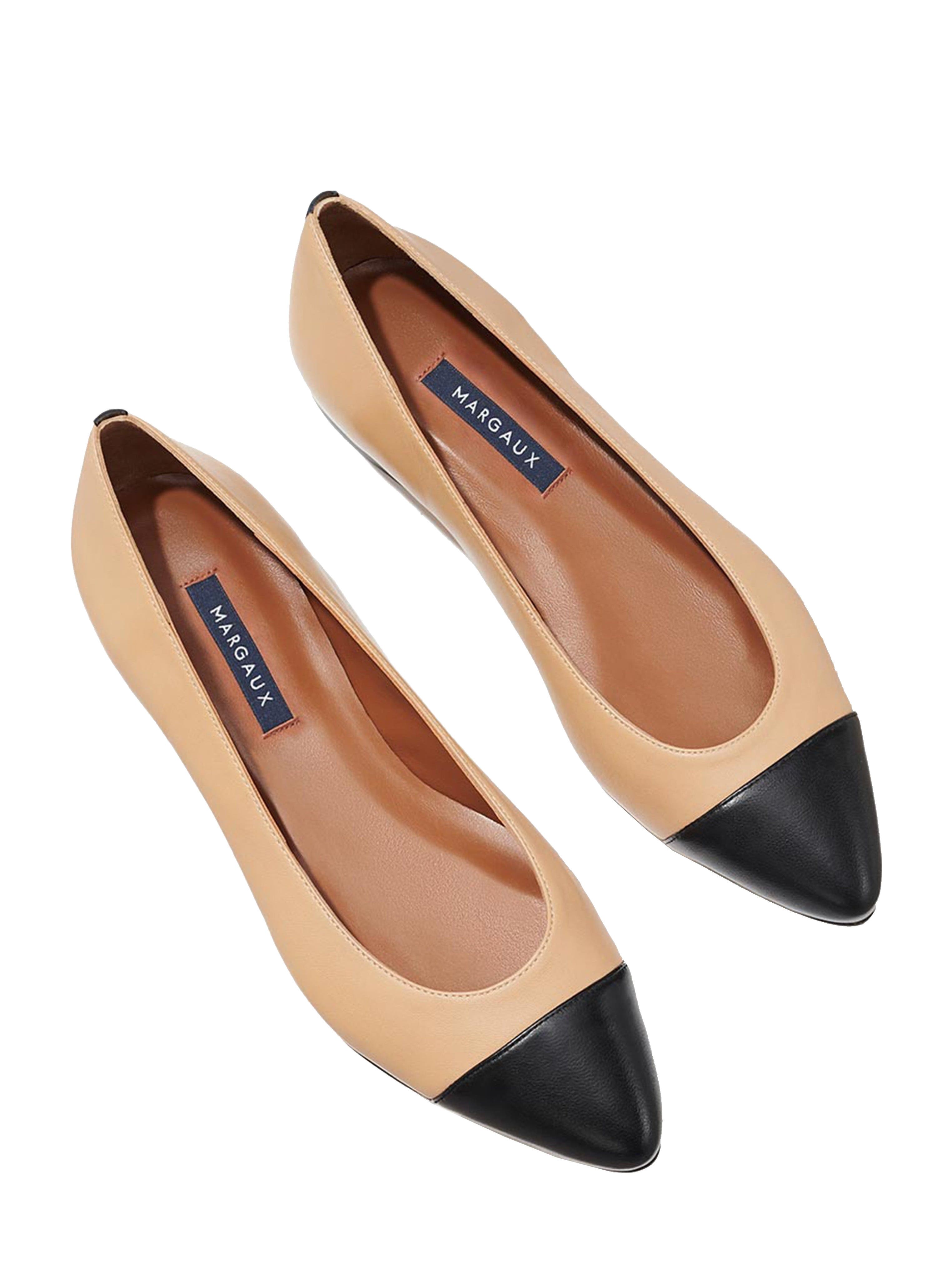 MARGAUX The Cap-Toe Pointe, Alternate, color, Dune And Black