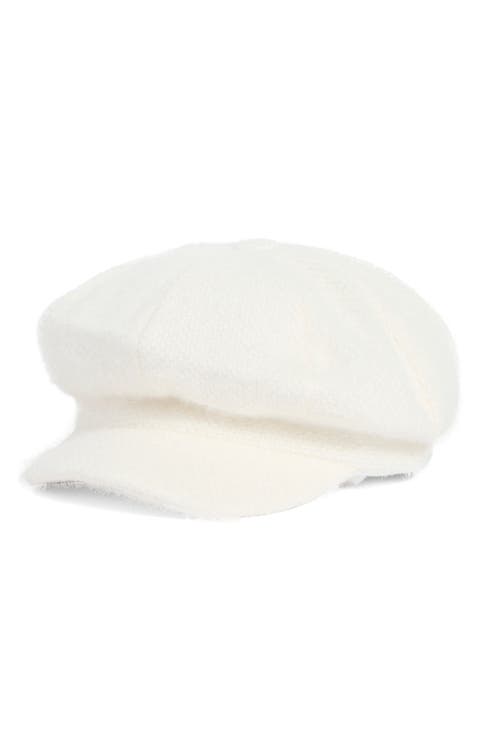 Eyelash Knit Newsboy Cap