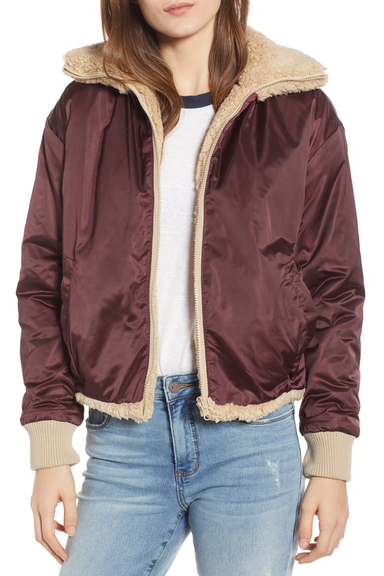 Reversible Teddy Jacket, Alternate, color, TAN BURRO