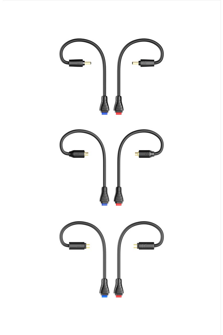 BT3 Bluetooth Wireless Adapter Cable for In-Ear Monitors with 3 Connectors, Alternate, color, Black