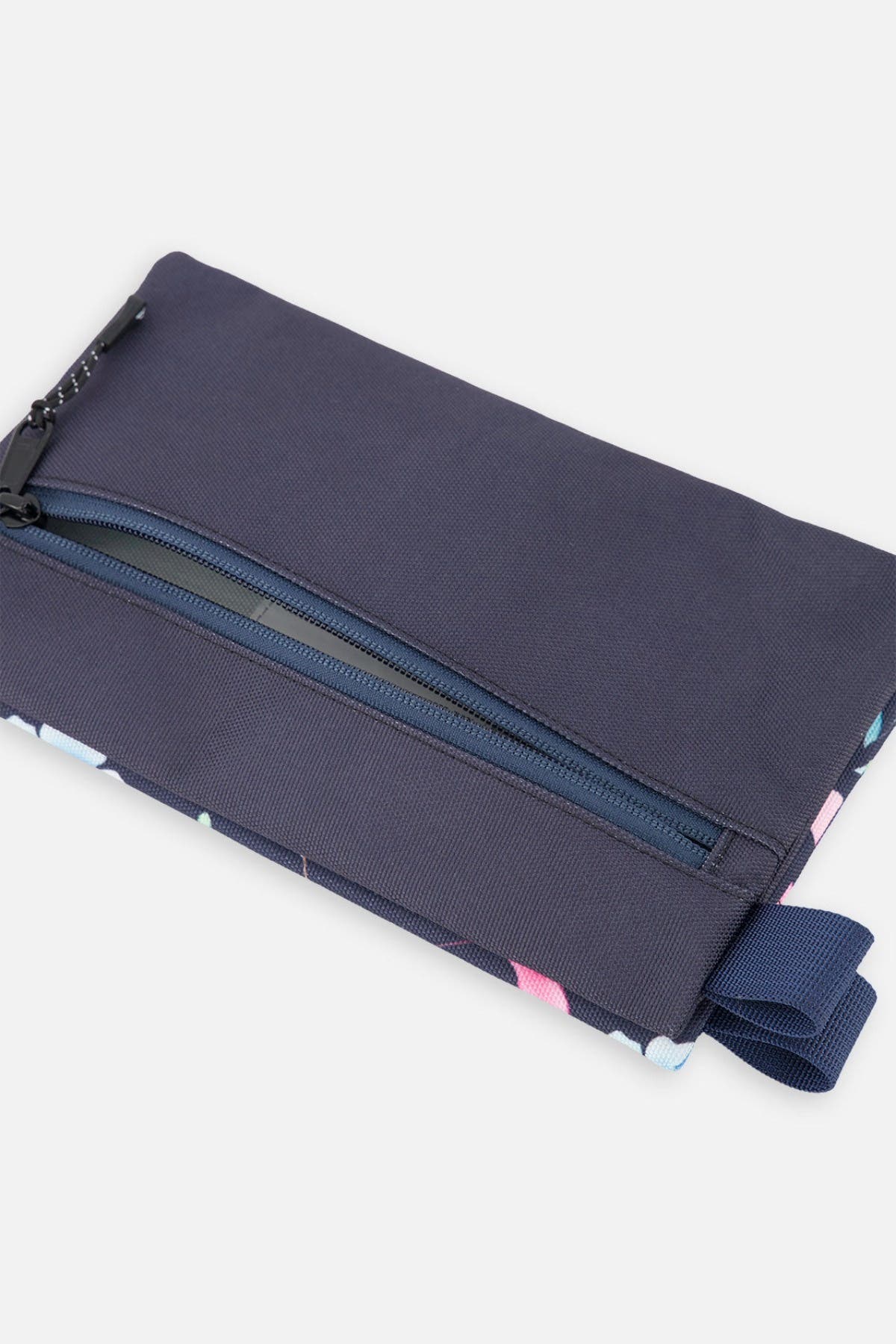 Deux par Deux Floral Practical Stylish Compact Pencil Case, Alternate, color, Blue Floral Print