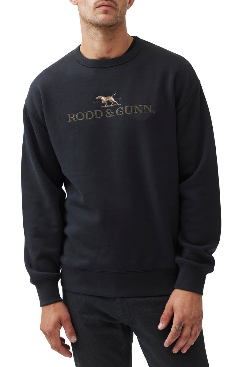Rodd & Gunn Logo Embroidered Crewneck Sweatshirt, Main, color, 