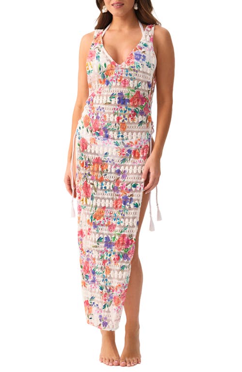 Pq Swim Joy Floral Lace Cover-up Dress In White
