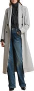 Lauren Ralph Lauren Herringbone Wool Blend Long Coat