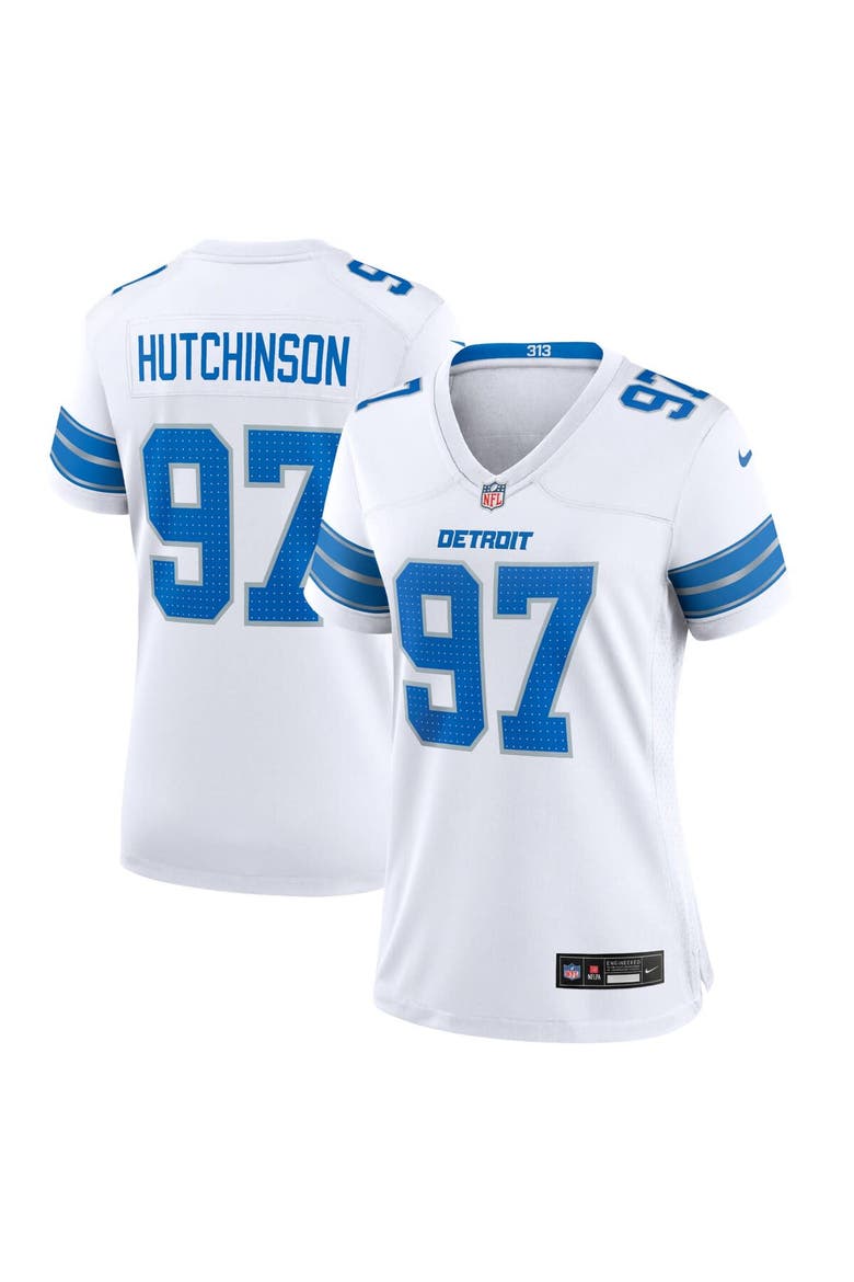 Women's Nike Aidan Hutchinson White Detroit Lions Game Jersey, Main, color, White