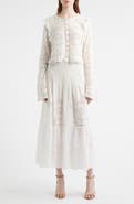 LoveShackFancy Mallow Eyelet Tiered Maxi Skirt