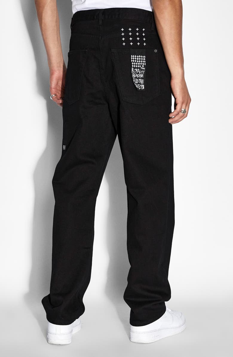 Ksubi Anti K Blackout Relaxed Straight Leg Jeans, Alternate, color, Black