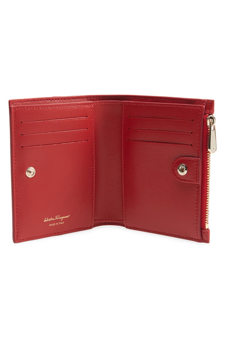 Salvatore Ferragamo Vara Bow Leather Wallet, Alternate, color, LIPSTICK