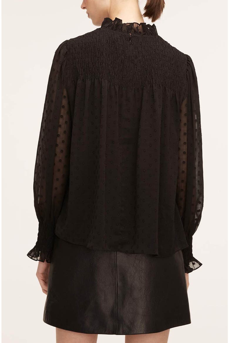 Clip Dot Blouse, Alternate, color, Black