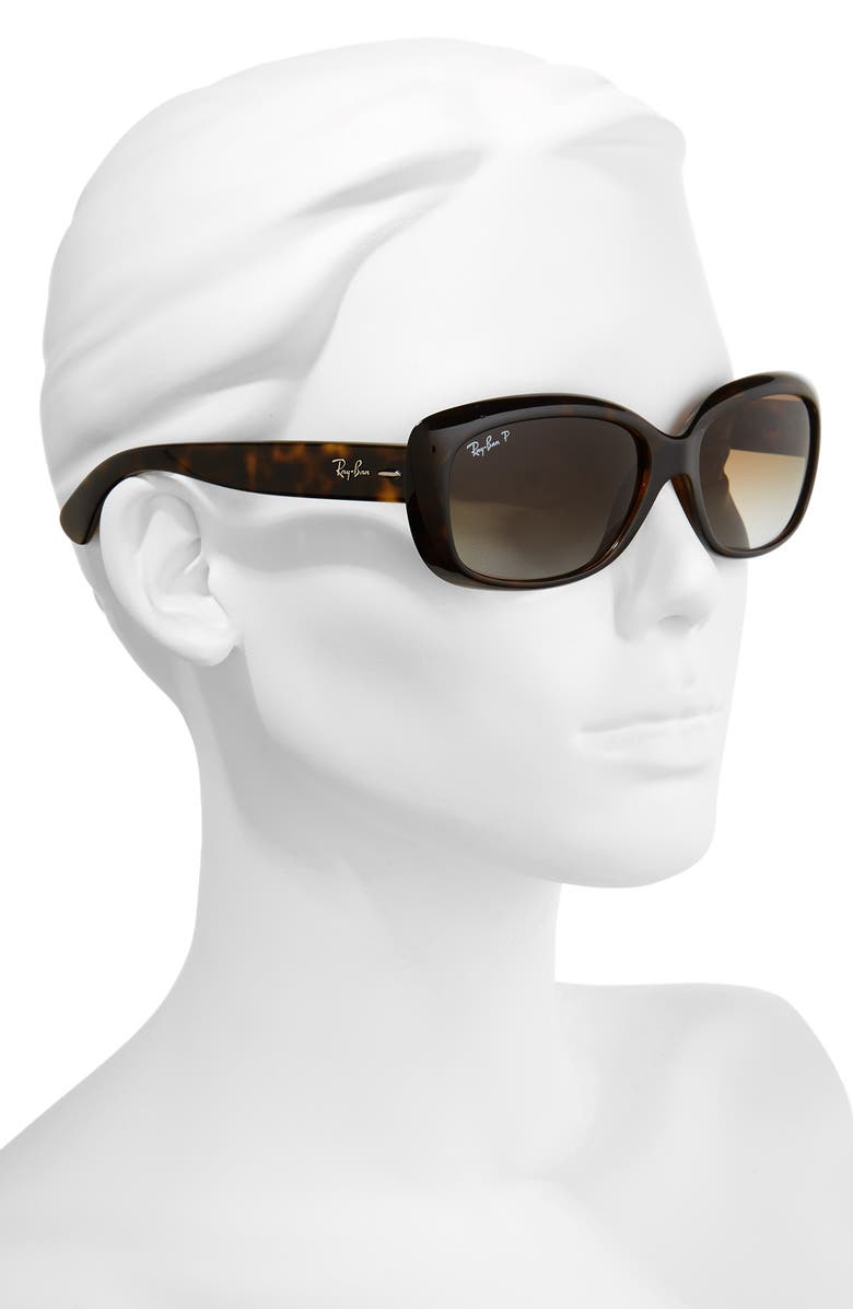 Ray-Ban Jackie Ohh 58mm Polarized Sunglasses, Alternate, color, Havana