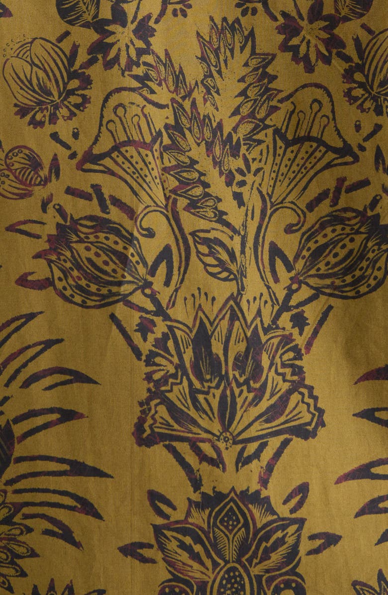 Ulla Johnson Severine Floral Cotton Flutter Sleeve Top, Alternate, color, Olive Flora