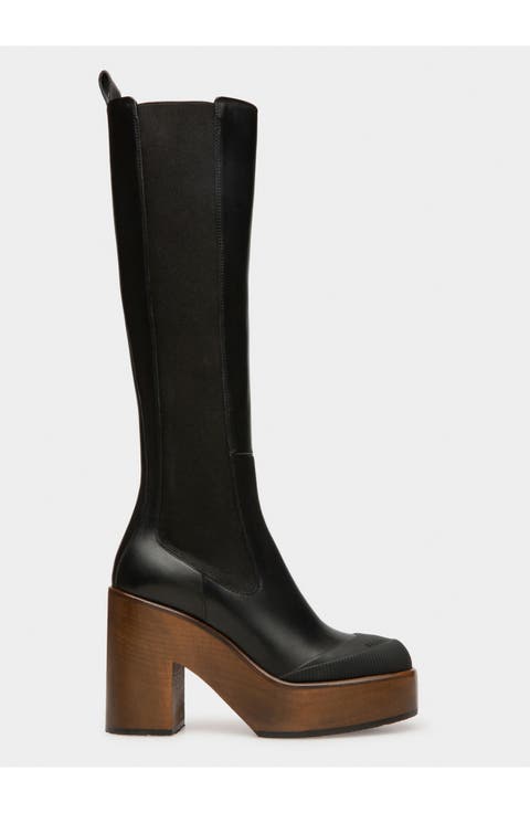 Ianna Leather Long Boots