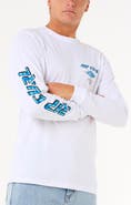 Rip Curl Fade Out Icon Long Sleeve Organic Cotton Graphic T-Shirt