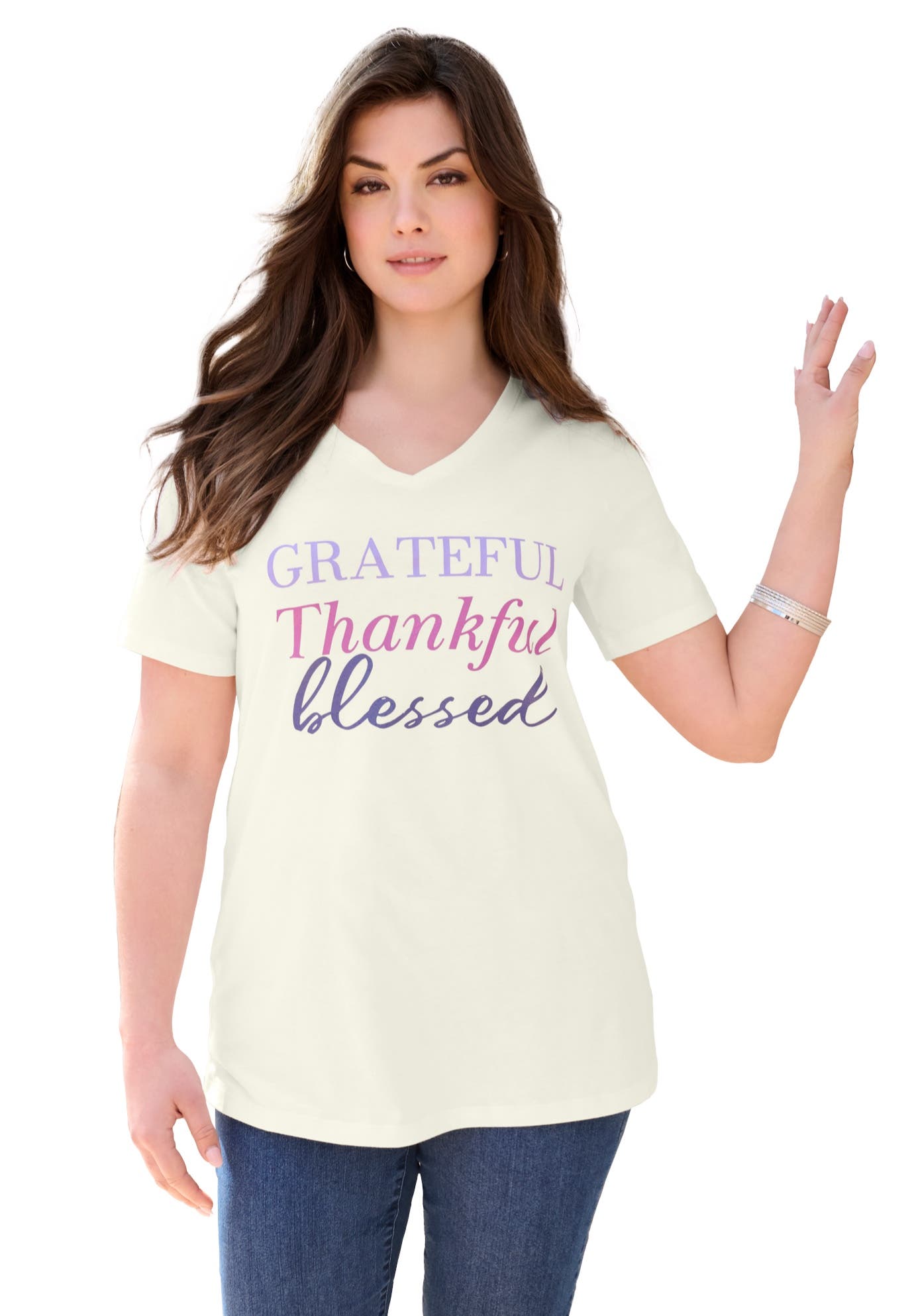 IVORY GRATEFUL PRINT