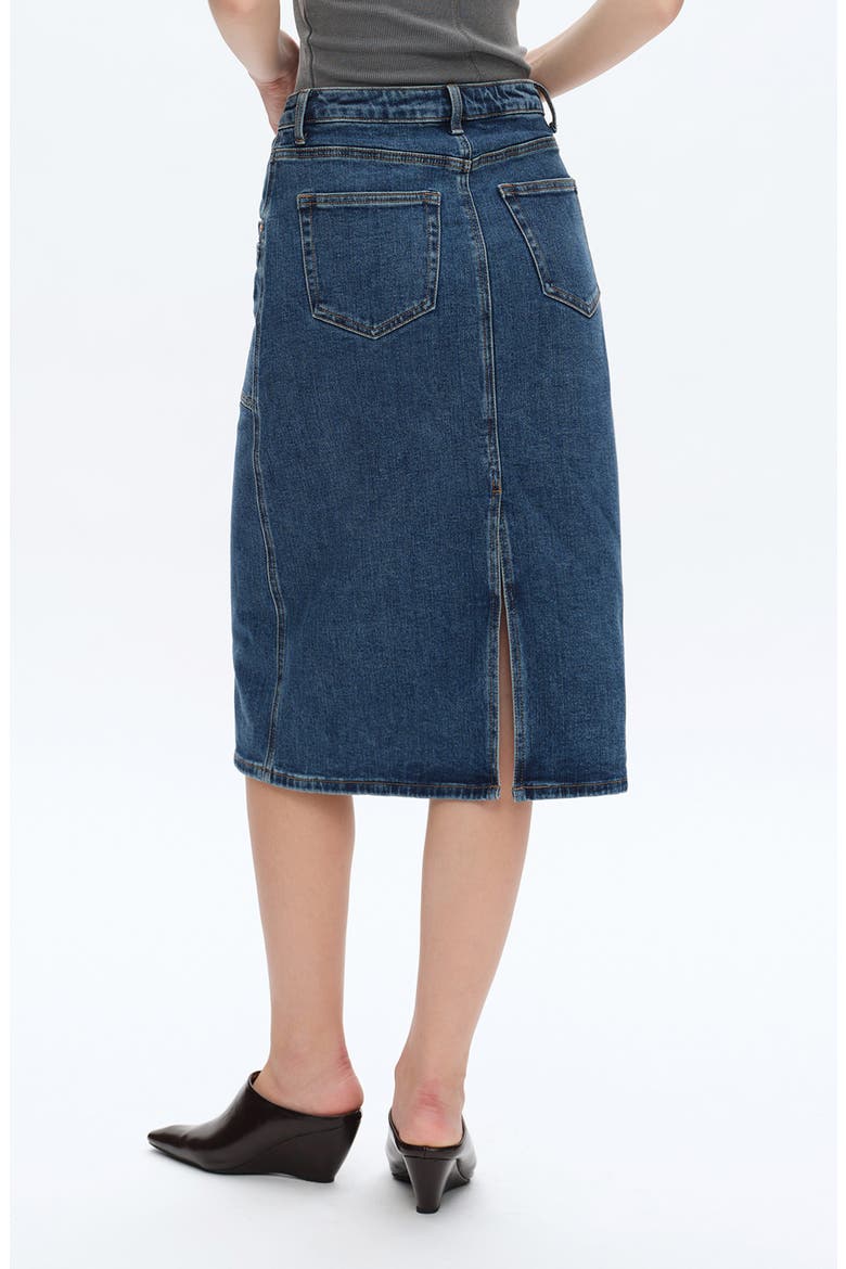 Beth Denim Midi Skirt, Alternate, color, FREEFALL