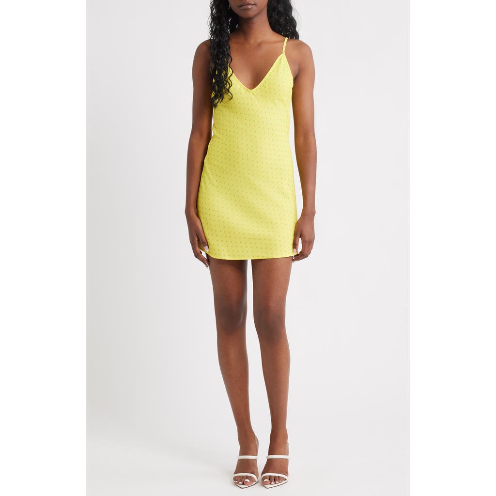 Bella Venice The Jordan Polka Dot Minidress In Yellow