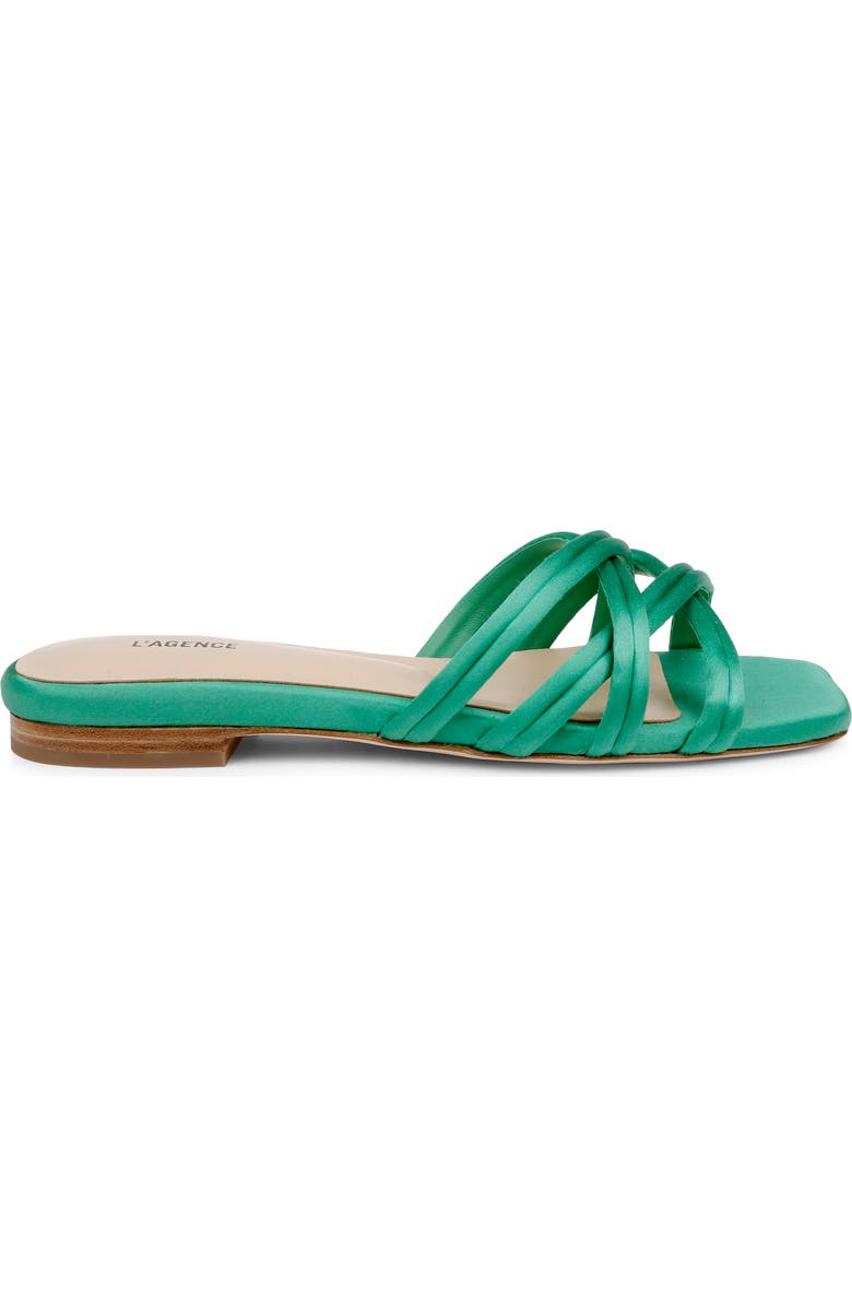 L'AGENCE Abelle Slide Sandal, Alternate, color, Amazon Green