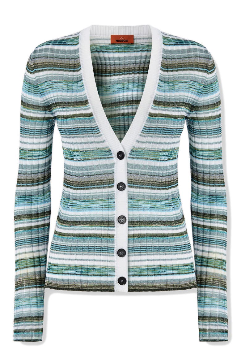 Mixed Stripe Rib Cardigan, Alternate, color, S72R4