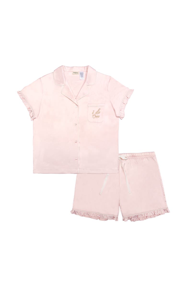 DEARFOAMS I Do Bridal Short Pajama Set, Main, color, Pink