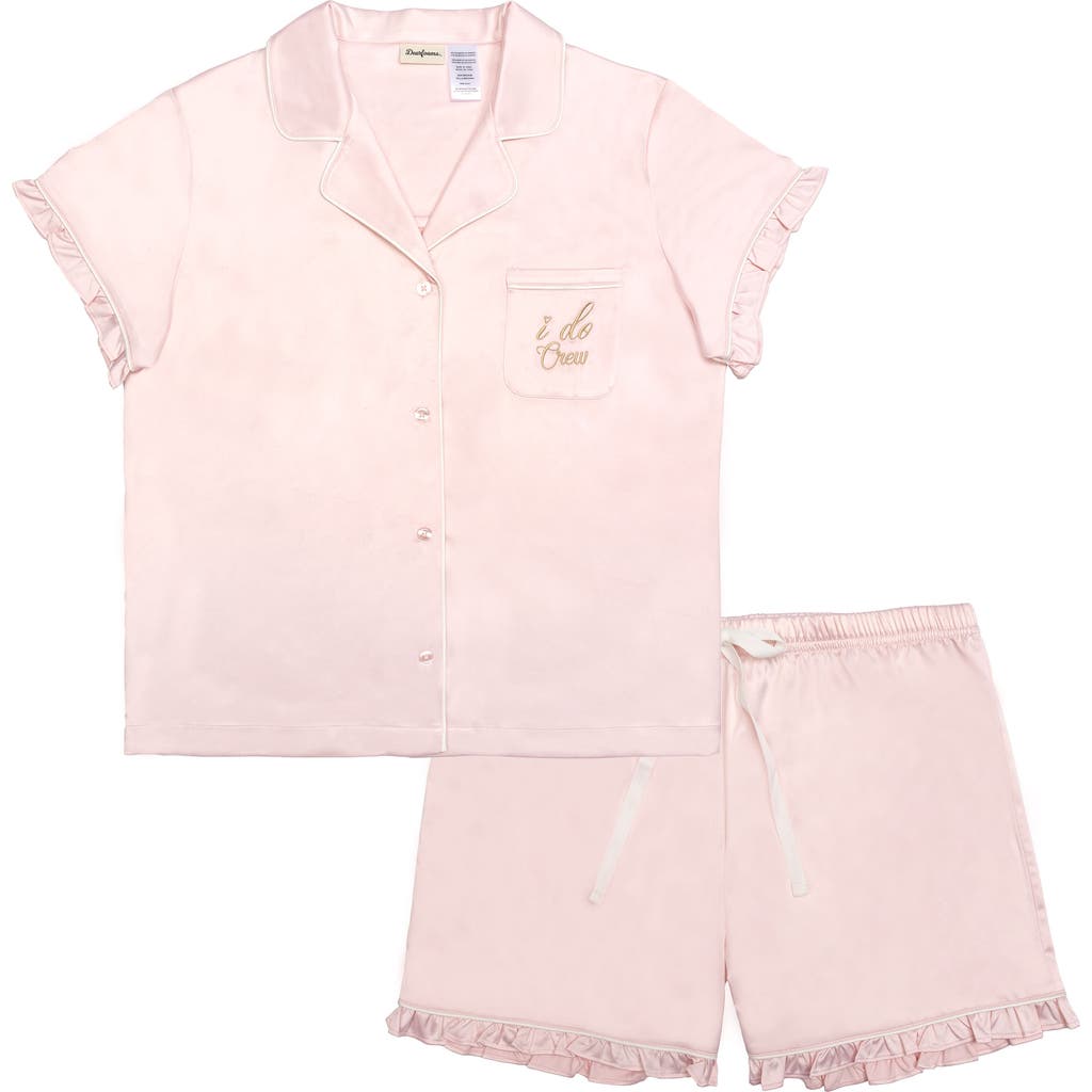Dearfoams I Do Bridal Short Pajama Set In Pink