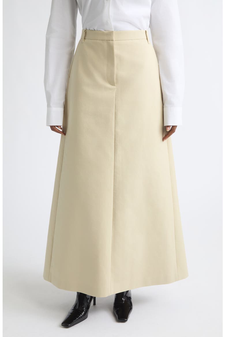 Draped Back A-Line Skirt, Main, color, BEIGE