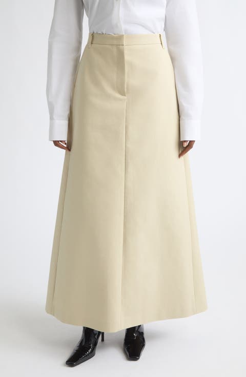 Draped Back A-Line Skirt