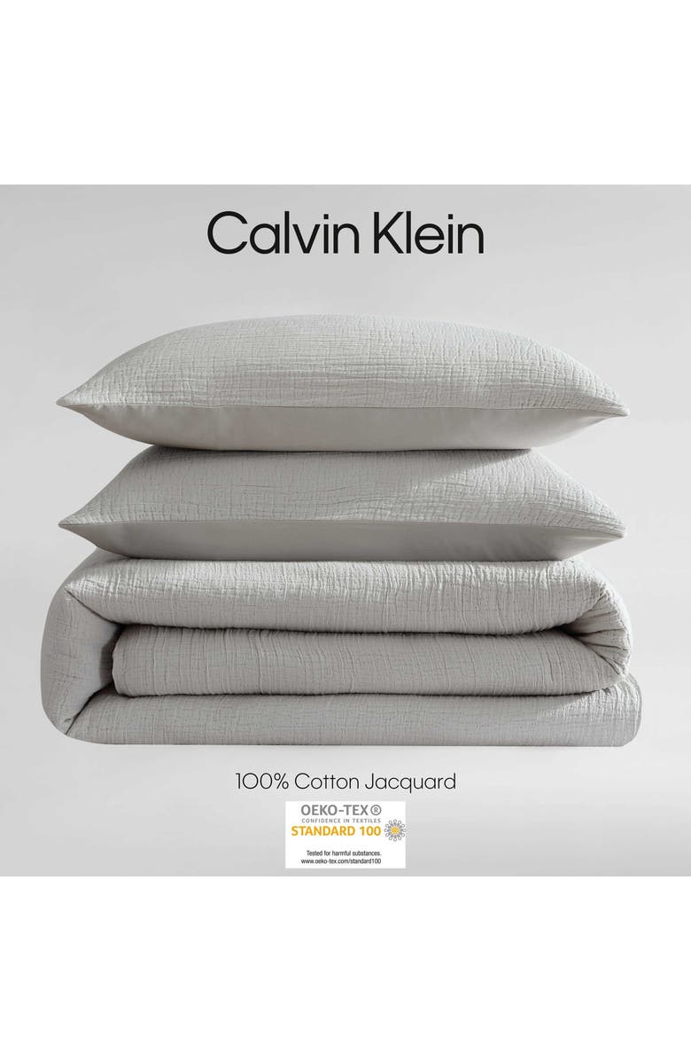 Calvin Klein Home Washed Textured Reversible Comforter Set, Alternate, color, Medium Grey