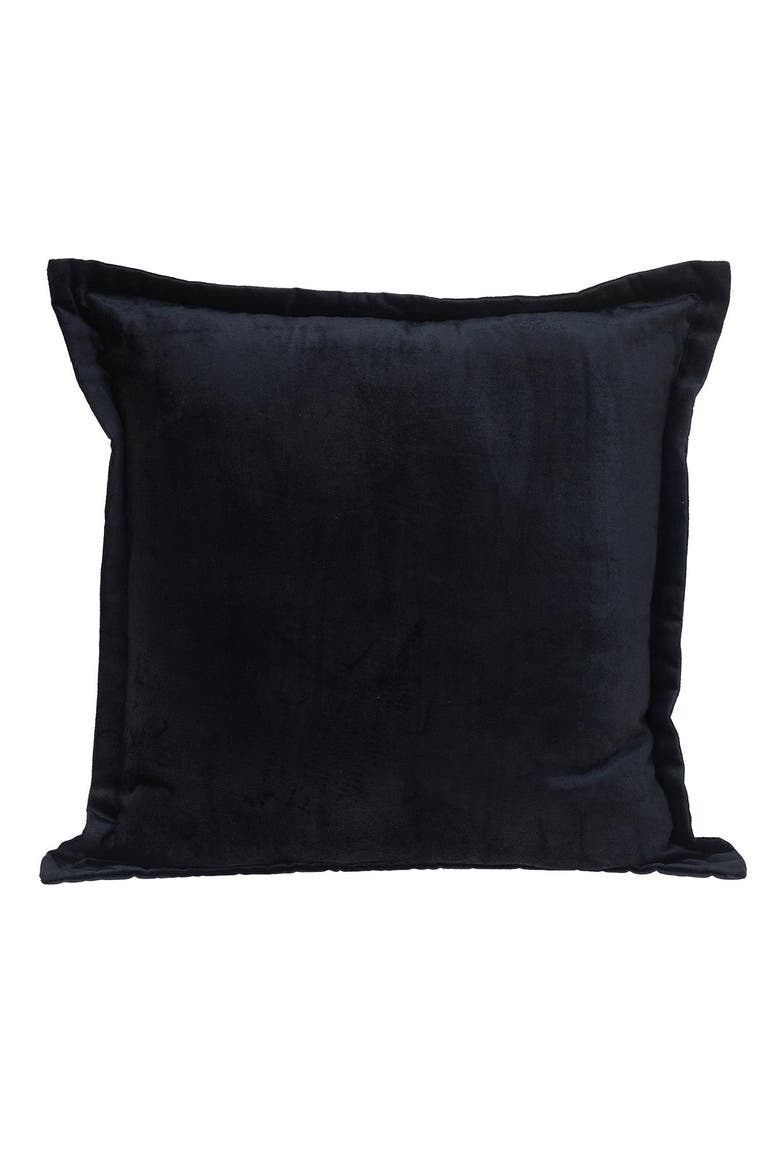 Agneta Transitional Black Square Throw Pillow, Main, color, BLACK