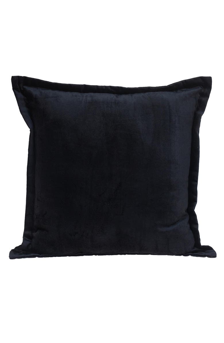 PARKLAND COLLECTION Agneta Transitional Black Square Throw Pillow, Main, color, Black