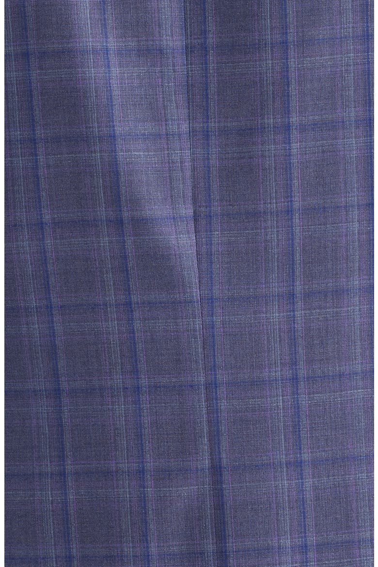 Purple & Grey Check Virgin Wool Sport Coat, Alternate, color, PLUM