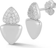 GLAZE JEWELRY Triangular Cubic Zirconia Stud Earrings