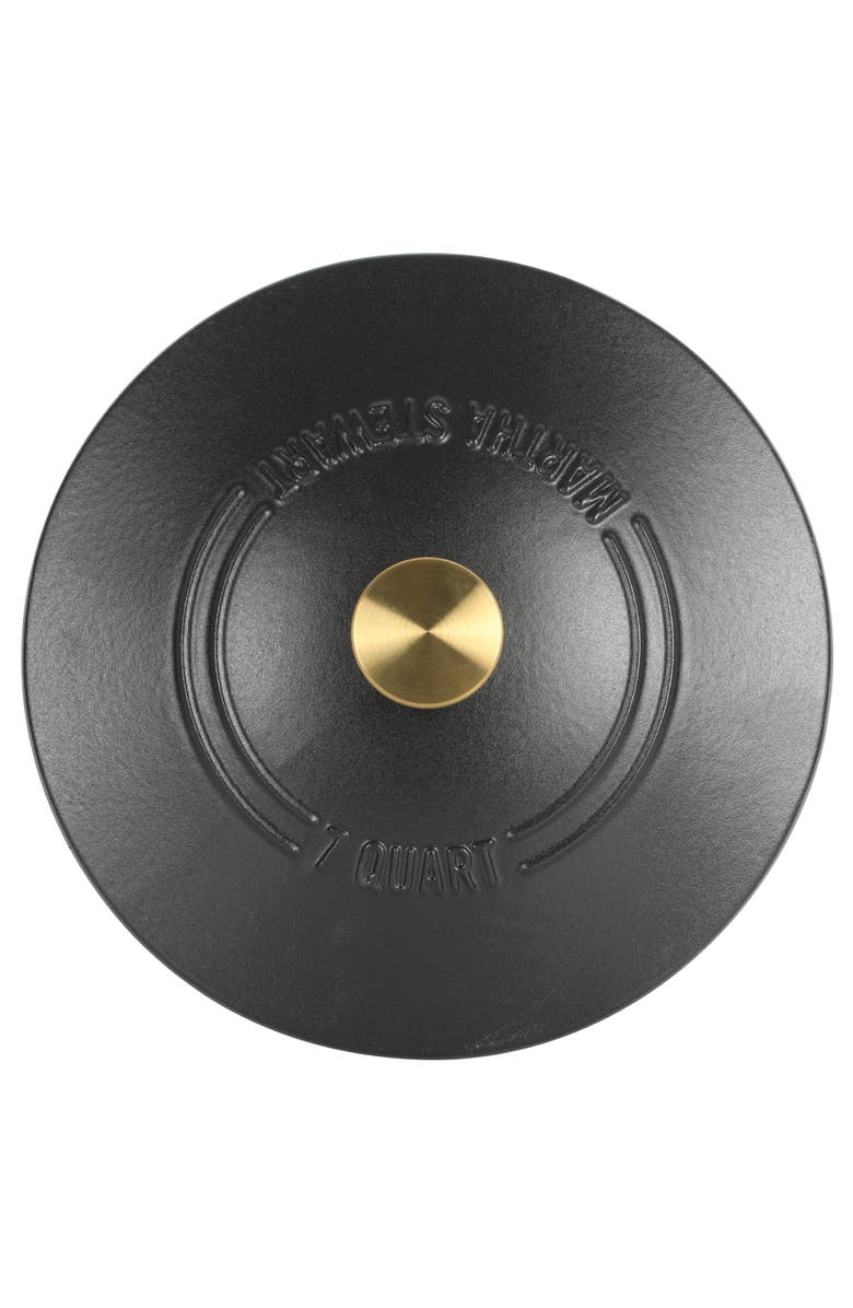 MARTHA STEWART Gatwick 7-Quart Enameled Cast Iron Dutch Oven with Lid, Alternate, color, Matte Black